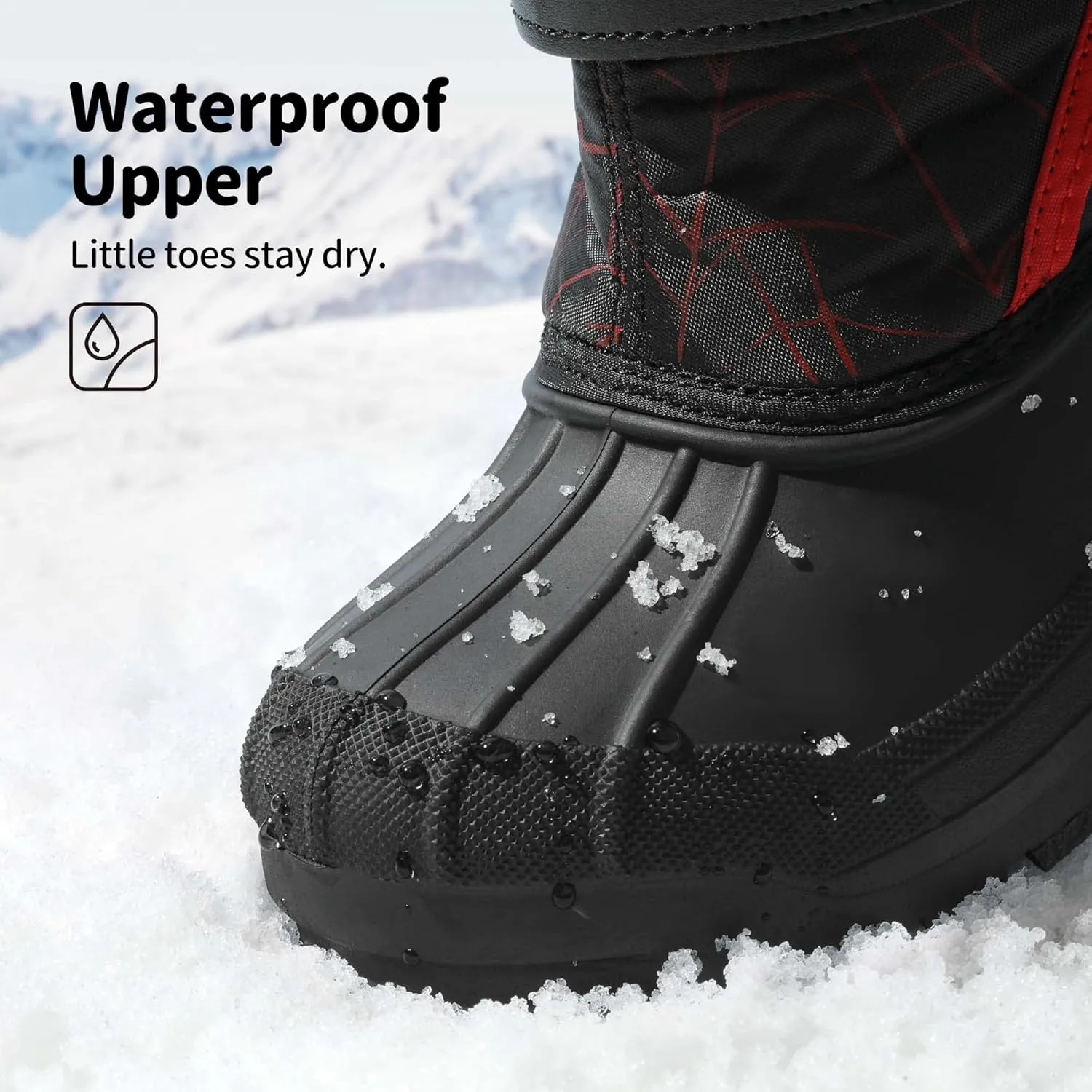 DREAM PAIRS Boys & Girls Mid Calf Water-Resistant Winter Snow Boots for Toddler/Little/Big Kid