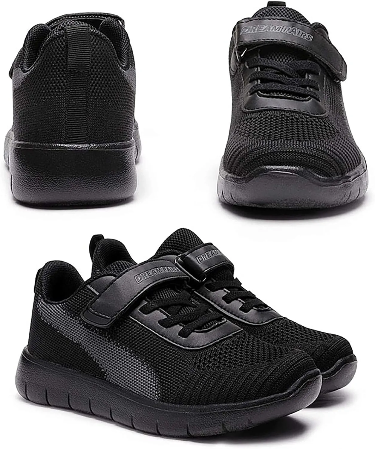 DREAM PAIRS Boys Girls Shoes Kids Tennis EZ-Ons MagicZips Athletic Running Walking Barefoot Zero Drop Sneakers