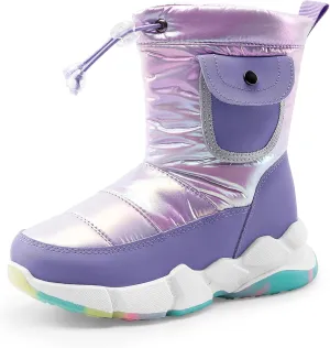 DREAM PAIRS Boys Girls Snow Boots Water Resistant Non-Slip Mid Calf Lightweight Athletic Outdoor Warm Winter Shoes for Little/Big Kids