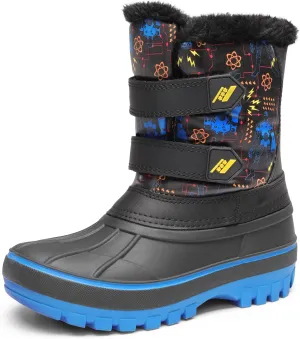 DREAM PAIRS Boys Girls Snow Boots Water-Resistant Outdoor Sport Warm Cozy Anti-Slip Cute Ankle Winter Shoes for Toddler/Little/Big Kid