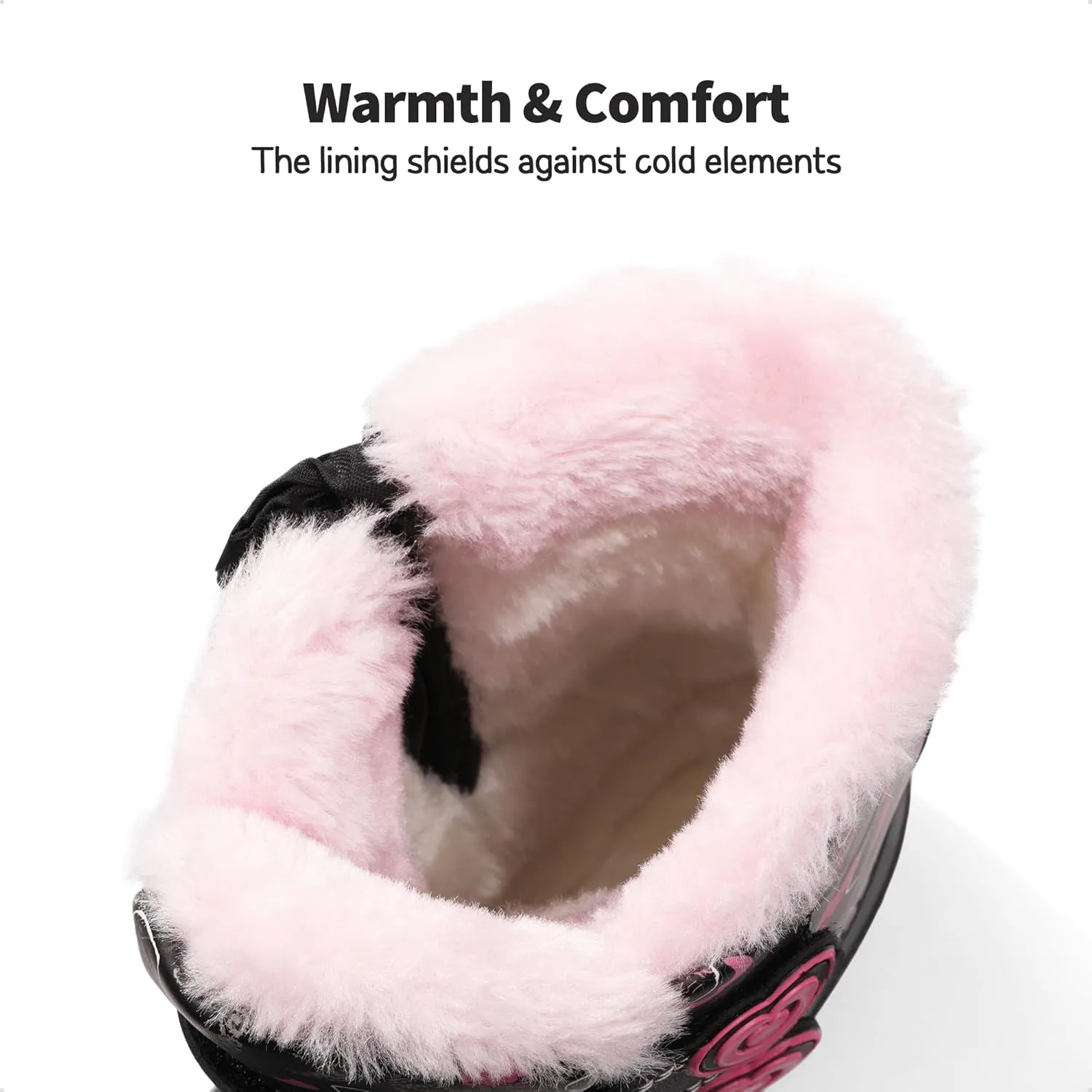 DREAM PAIRS Boys Girls Snow Boots Water-Resistant Outdoor Sport Warm Cozy Anti-Slip Cute Ankle Winter Shoes for Toddler/Little/Big Kid
