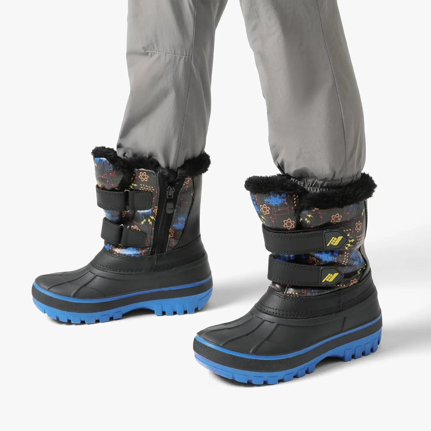 DREAM PAIRS Boys Girls Snow Boots Water-Resistant Outdoor Sport Warm Cozy Anti-Slip Cute Ankle Winter Shoes for Toddler/Little/Big Kid