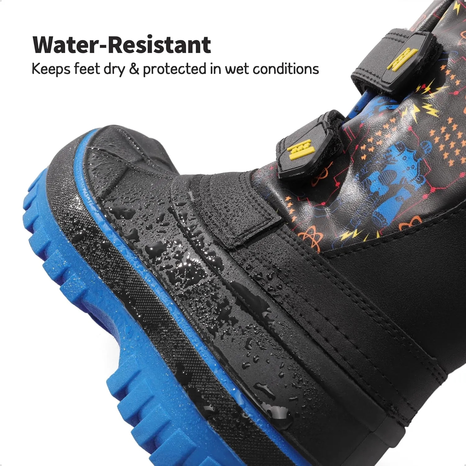 DREAM PAIRS Boys Girls Snow Boots Water-Resistant Outdoor Sport Warm Cozy Anti-Slip Cute Ankle Winter Shoes for Toddler/Little/Big Kid