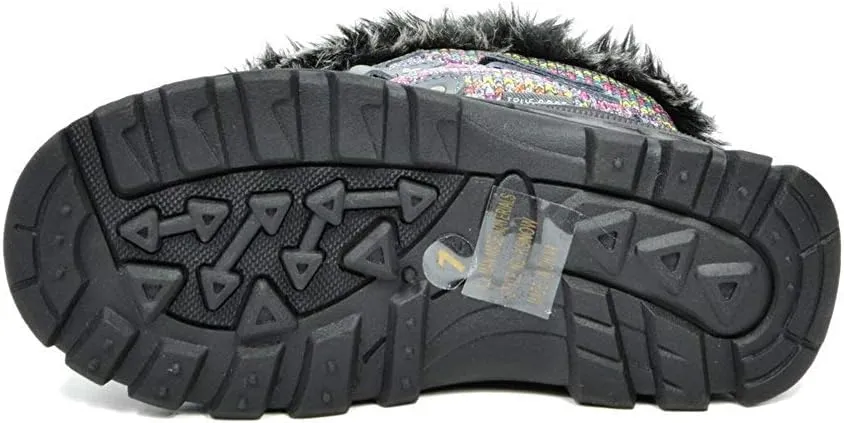 DREAM PAIRS Boys Girls Snow Boots Water-Resistant Outdoor Warm Cozy Anti-Slip Mid Calf Faux Fur Lining Insulated Winter Shoes for Little/Big Kids