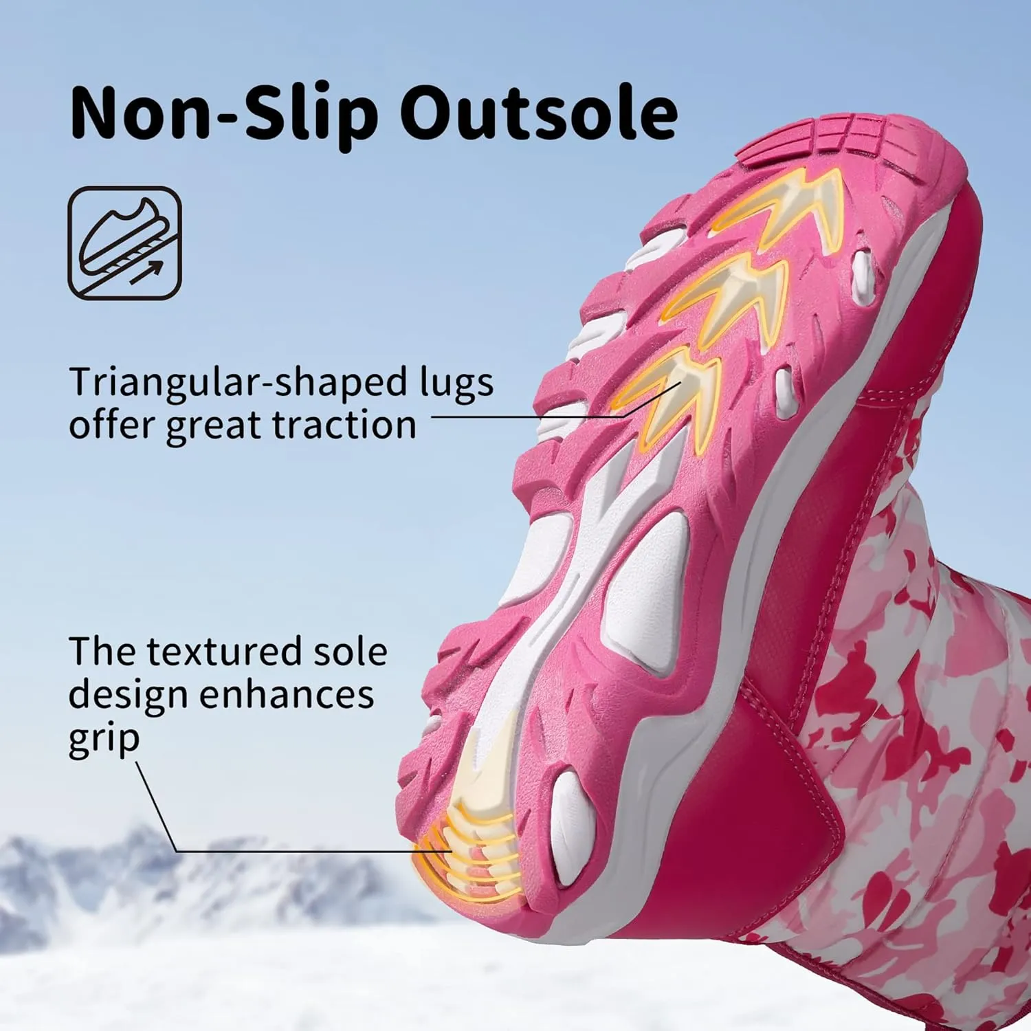 DREAM PAIRS Boys Girls Snow Boots Waterproof Hook and Loop Mid Calf Faux Fur Lining Winter Shoes for Little/Big Kids