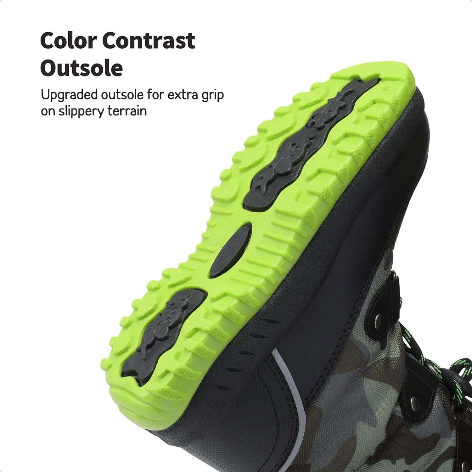 DREAM PAIRS Boys Snow Boots Camouflage Slip Resistant Faux Fur Lined Winter Shoes for Little/Big Kid
