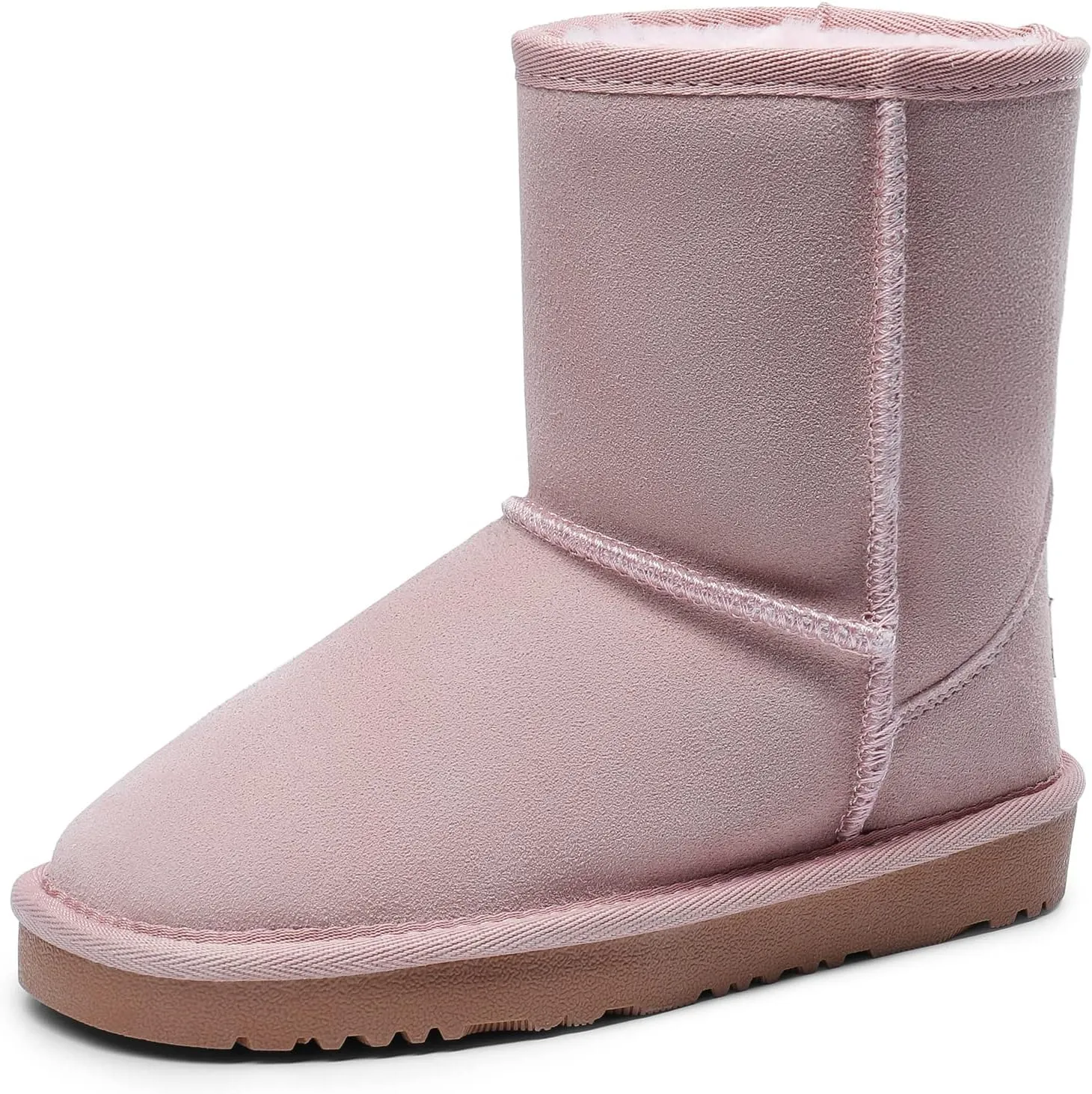 DREAM PAIRS Girls Boys Boots Kids Faux Fur Lined Winter Snow FuzzyClassic Kid's Mid Boot