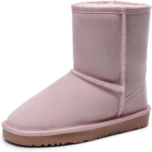 DREAM PAIRS Girls Boys Boots Kids Faux Fur Lined Winter Snow FuzzyClassic Kid's Mid Boot