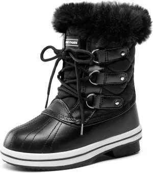 DREAM PAIRS Girls Mid-Calf Winter Snow Boots for Little Kids/Big Kids