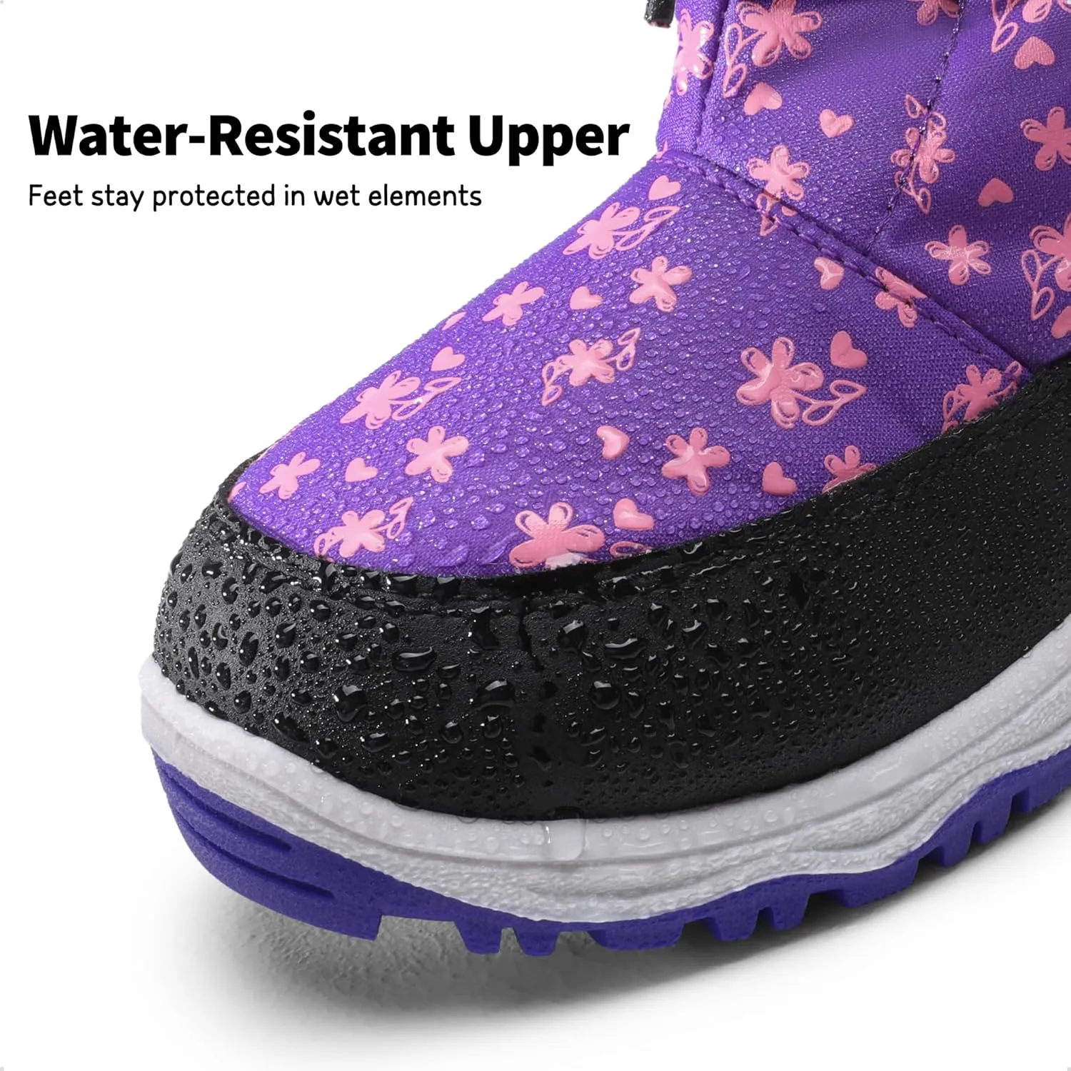 DREAM PAIRS Girls Snow Boots Warm Cozy Anti-Slip Lightweight Mid Calf Faux Fur Lining Winter Shoes for Little/Big Kids