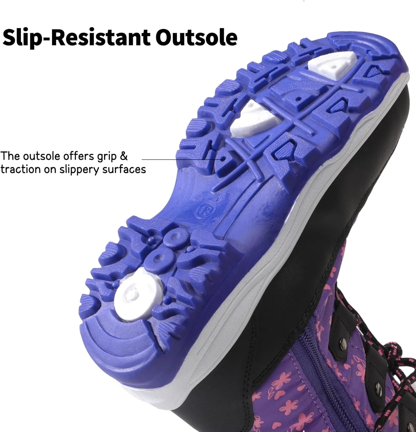 DREAM PAIRS Girls Snow Boots Warm Cozy Anti-Slip Lightweight Mid Calf Faux Fur Lining Winter Shoes for Little/Big Kids