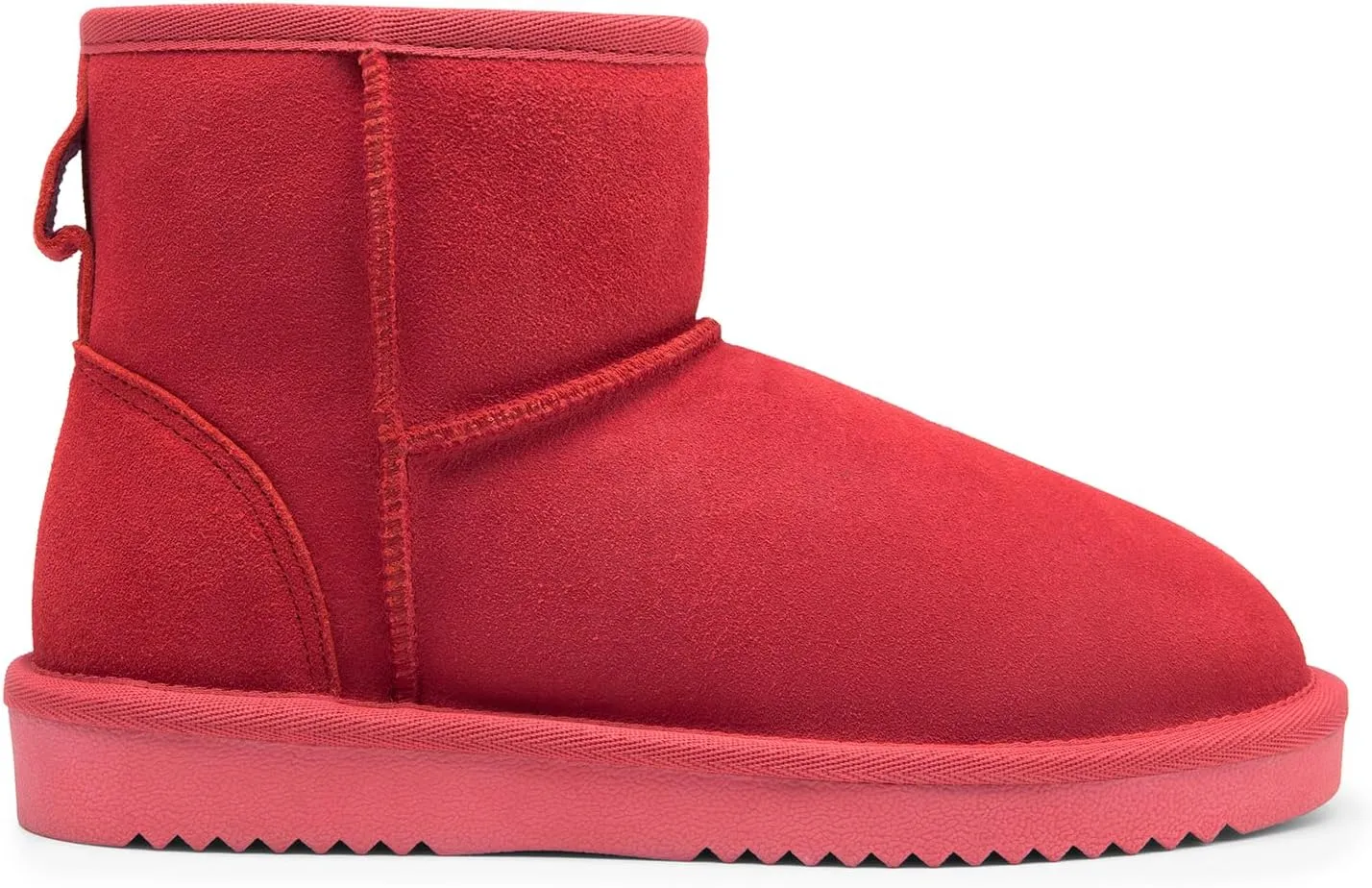 DREAM PAIRS Snow Boots for Women Genuine Suede Faux Fur Lining Water Resistant Anti-Slip Warm Winter Booties Slip On Memory Foam Comfort Ankle Boots FuzzyClassicⅡ Low Boots
