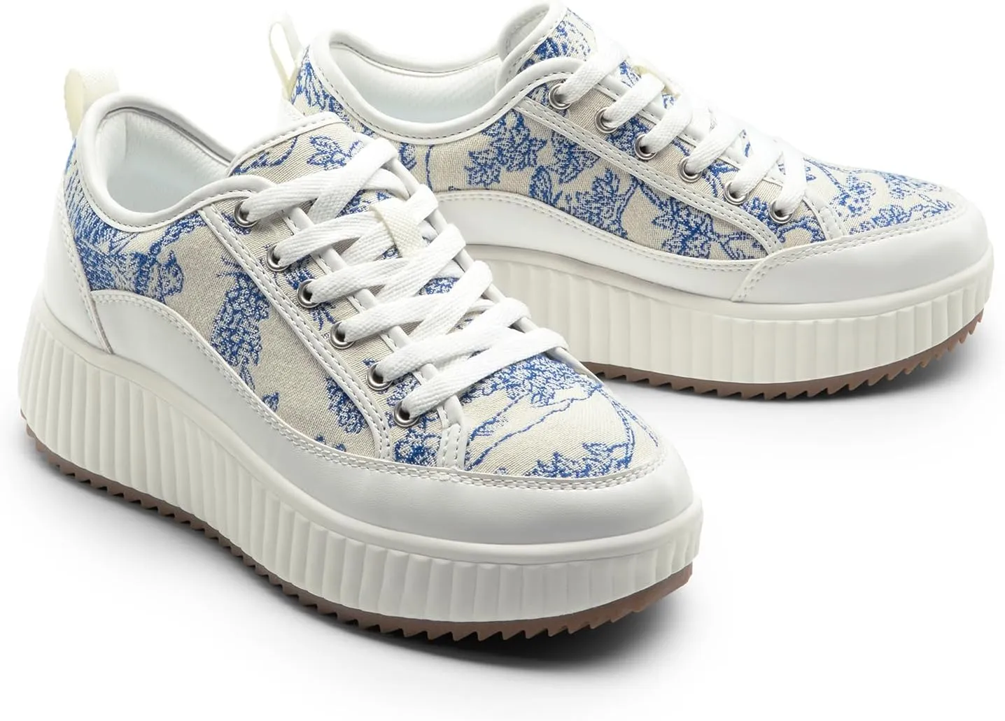 DREAM PAIRS Women Platform Chunky Lightweight Comfortable Casual Lace-Up Sky Walking Fashion Sneakers
