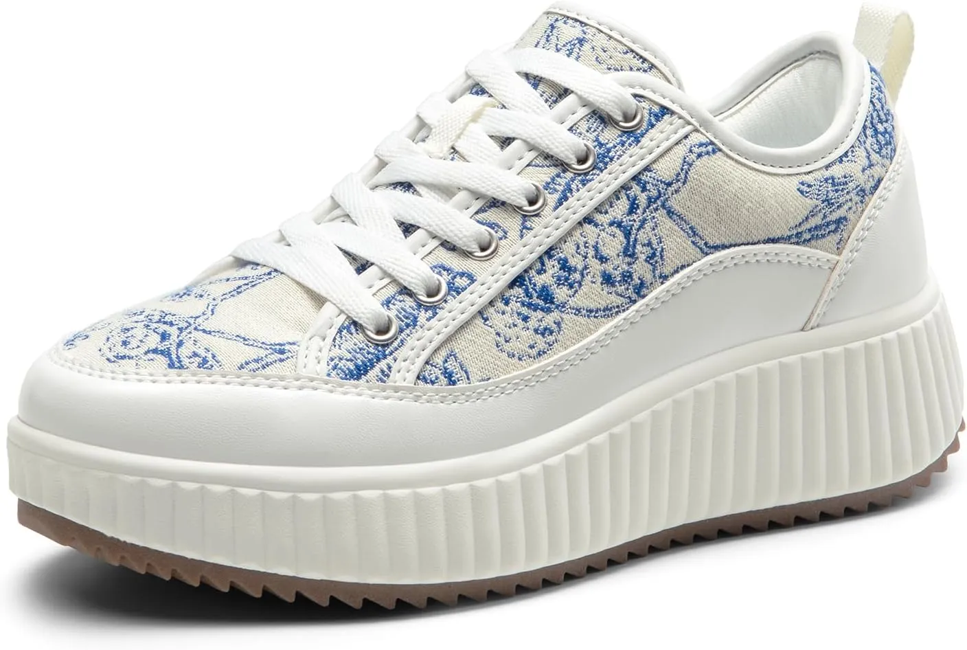 DREAM PAIRS Women Platform Chunky Lightweight Comfortable Casual Lace-Up Sky Walking Fashion Sneakers