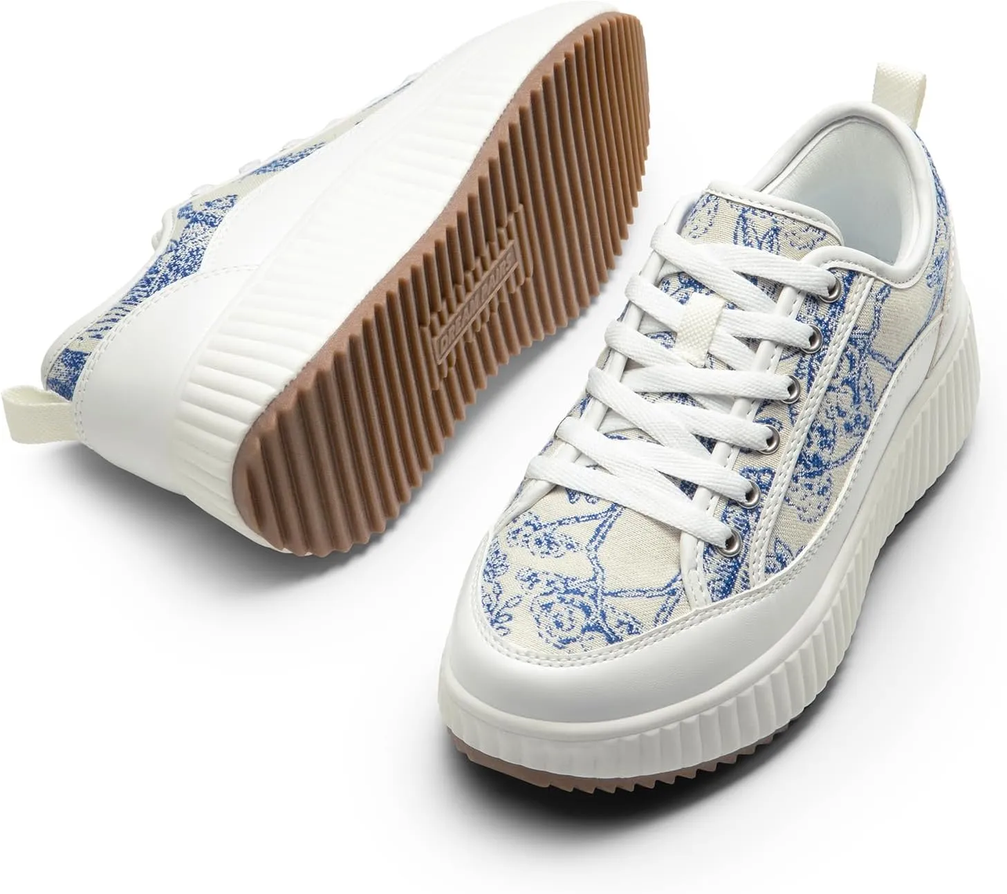 DREAM PAIRS Women Platform Chunky Lightweight Comfortable Casual Lace-Up Sky Walking Fashion Sneakers