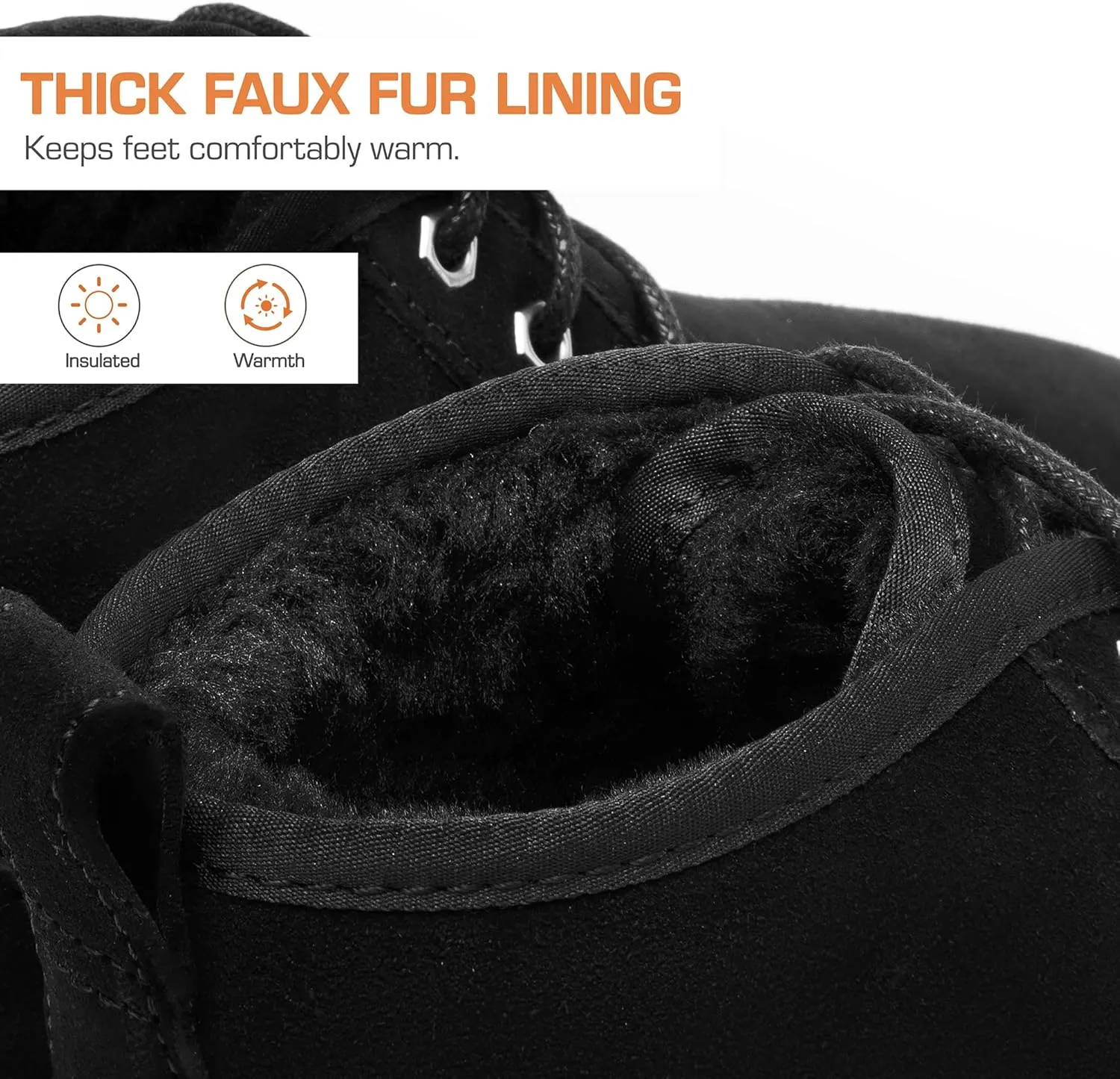DREAM PAIRS Women's Ankle Winter Boots Genuine Suede Leather Faux Fur Lace Up Snow Warm Comfort Cozy Short Booties FuzzyGo Women's Cozy