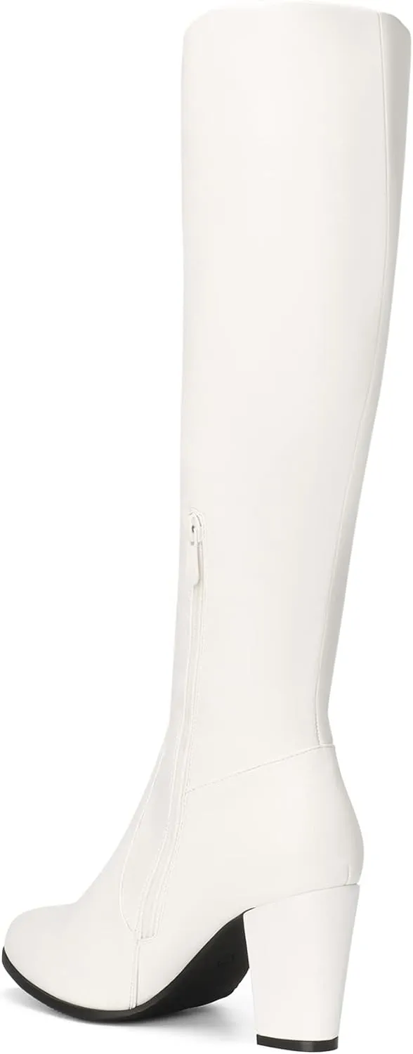 DREAM PAIRS Women's Chunky Heel Knee High and Up Boots
