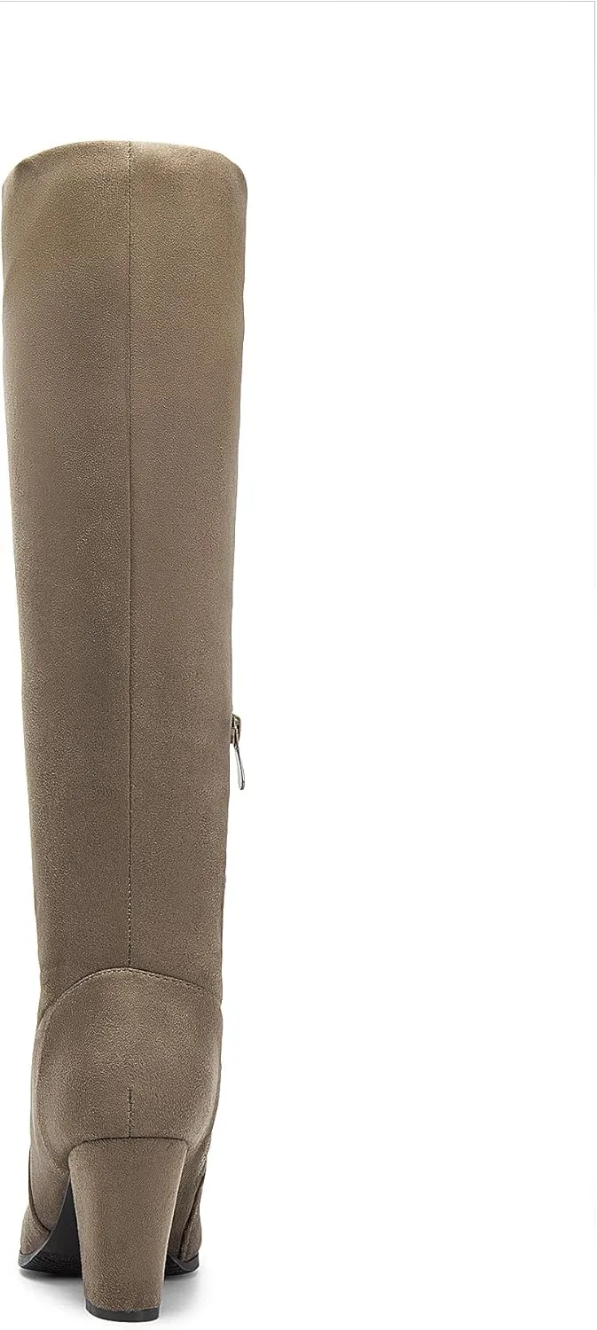 DREAM PAIRS Women's Chunky Heel Knee High and Up Boots