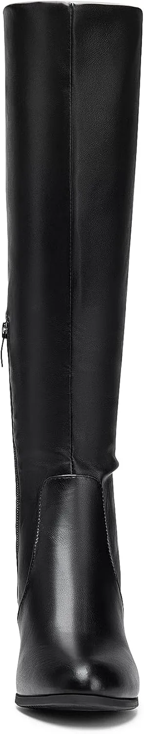 DREAM PAIRS Women's Chunky Heel Knee High and Up Boots