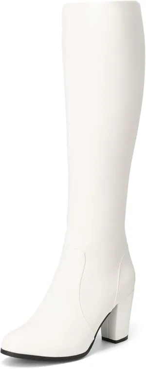 DREAM PAIRS Women's Chunky Heel Knee High and Up Boots
