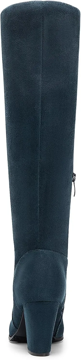 DREAM PAIRS Women's Chunky Heel Knee High and Up Boots