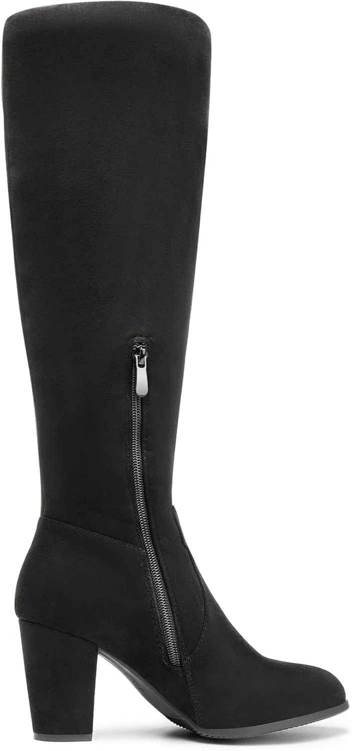 DREAM PAIRS Women's Chunky Heel Knee High and Up Boots