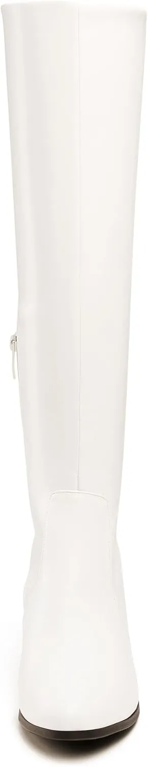 DREAM PAIRS Women's Chunky Heel Knee High and Up Boots
