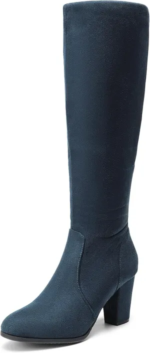 DREAM PAIRS Women's Chunky Heel Knee High and Up Boots