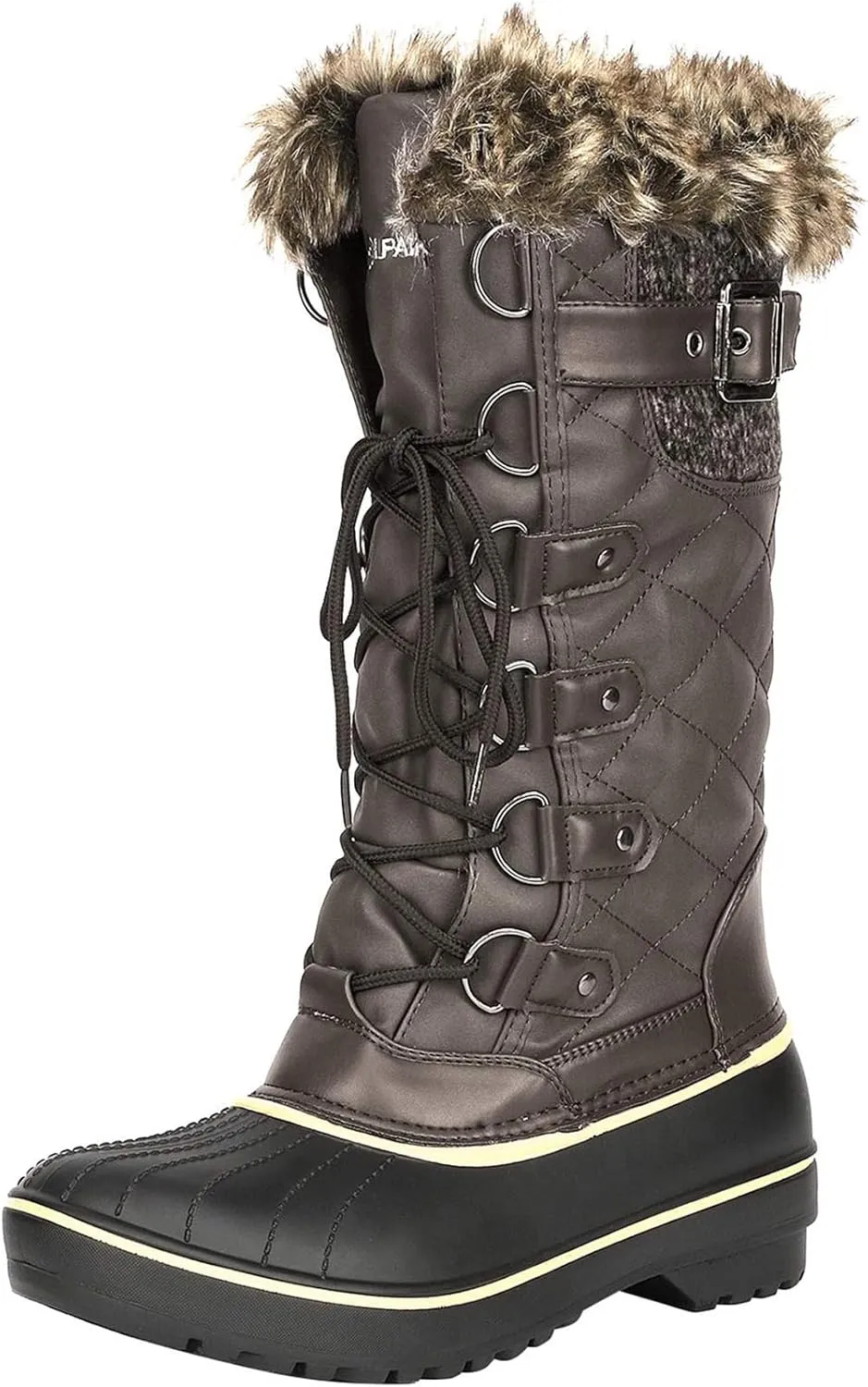 DREAM PAIRS Women's DP Warm Faux Fur Lined Mid Calf Winter Snow Boots