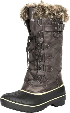 DREAM PAIRS Women's DP Warm Faux Fur Lined Mid Calf Winter Snow Boots