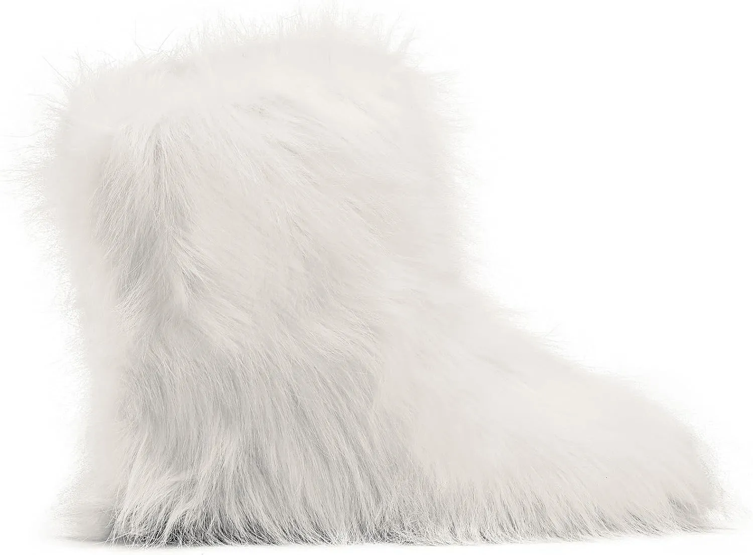 DREAM PAIRS Women's Faux Fur Boot Furry Snow Boot Mid Calf Boots Warm Flat Outsole Fur Lined Fashion Winter Boots FuzzyChic Fantasia