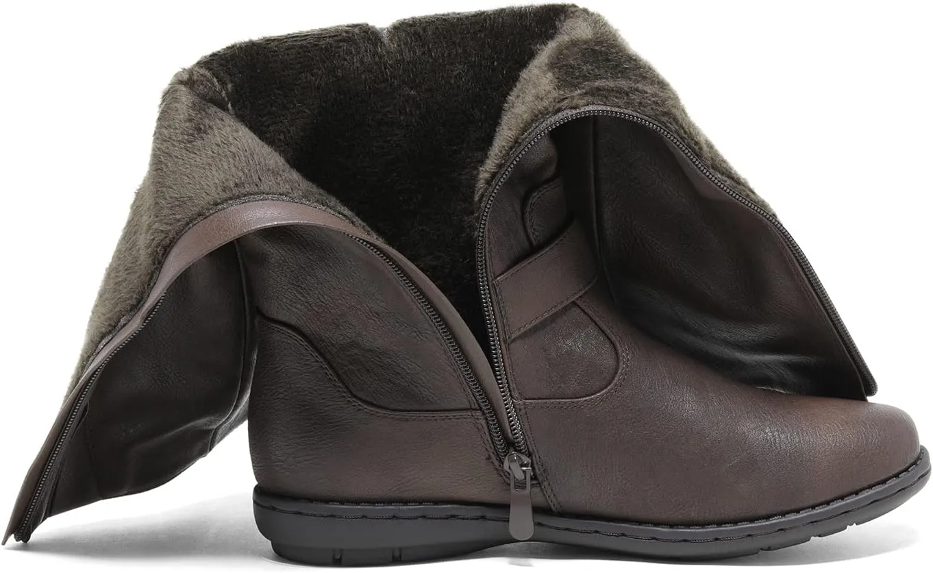 DREAM PAIRS Women's Faux Fur-Lined Knee High Winter Boots Fall Tall Boots