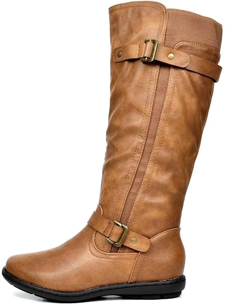 DREAM PAIRS Women's Faux Fur-Lined Knee High Winter Boots Fall Tall Boots