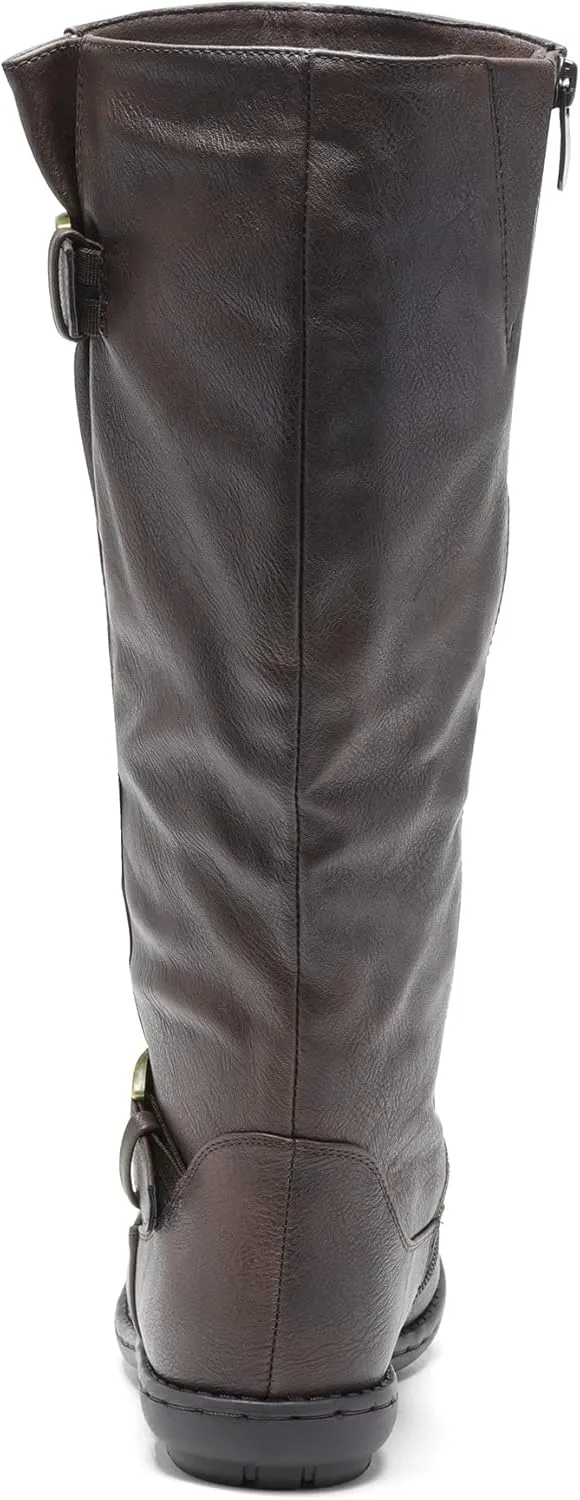 DREAM PAIRS Women's Faux Fur-Lined Knee High Winter Boots Fall Tall Boots