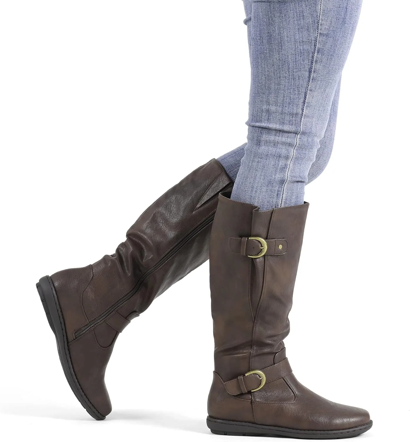 DREAM PAIRS Women's Faux Fur-Lined Knee High Winter Boots Fall Tall Boots
