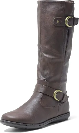 DREAM PAIRS Women's Faux Fur-Lined Knee High Winter Boots Fall Tall Boots