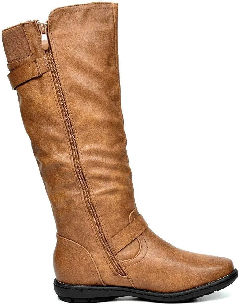 DREAM PAIRS Women's Faux Fur-Lined Knee High Winter Boots Fall Tall Boots