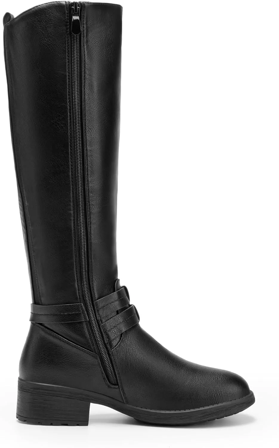 DREAM PAIRS Women's Knee High Boots, Buckle Riding Boots
