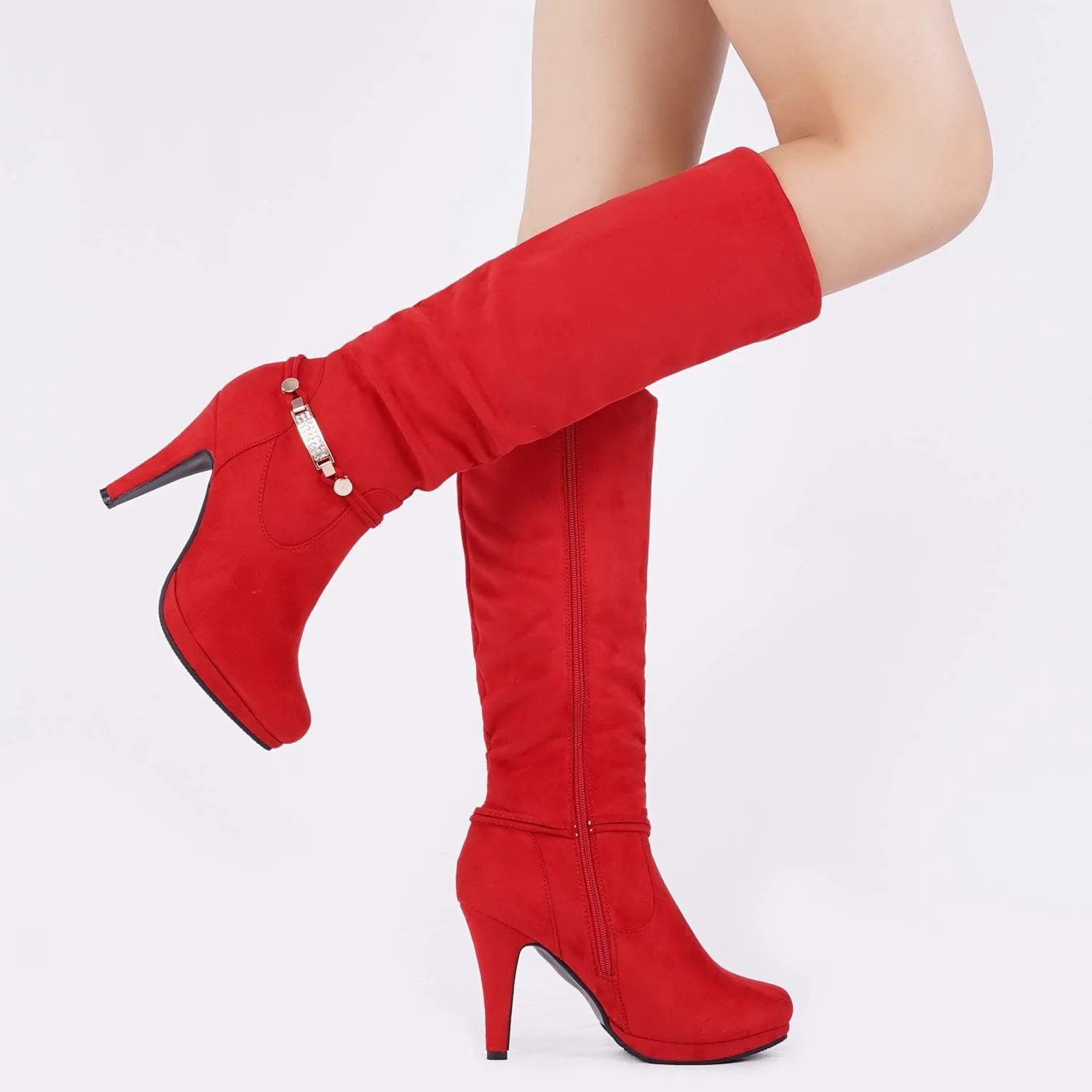 DREAM PAIRS Women's Knee High Platform Heel Boots