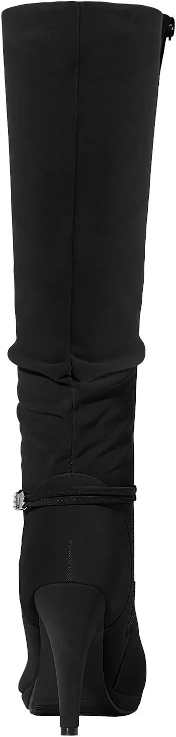 DREAM PAIRS Women's Knee High Platform Heel Boots