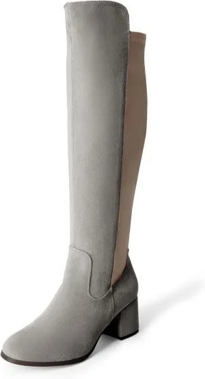 DREAM PAIRS Women's Knee High Stretchy Fashion Boots
