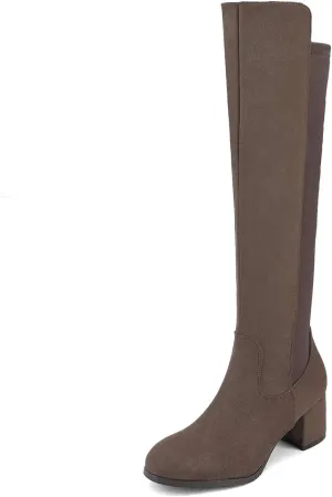 DREAM PAIRS Women's Knee High Stretchy Fashion Boots