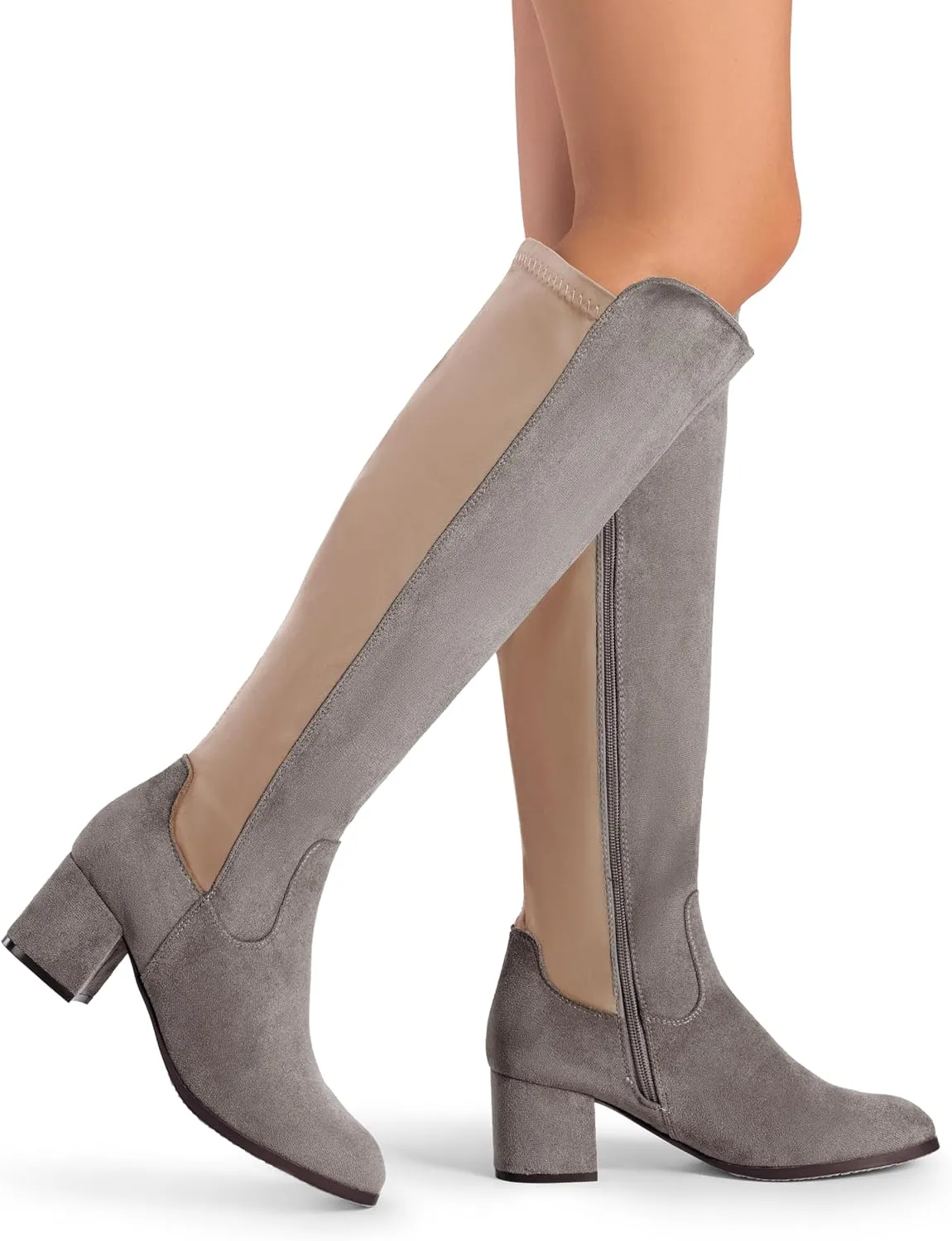 DREAM PAIRS Women's Knee High Stretchy Fashion Boots