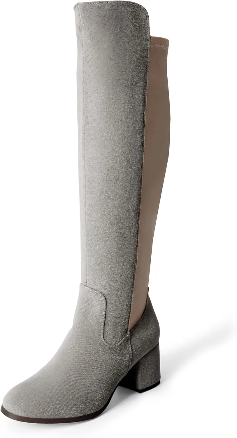 DREAM PAIRS Women's Knee High Stretchy Fashion Boots