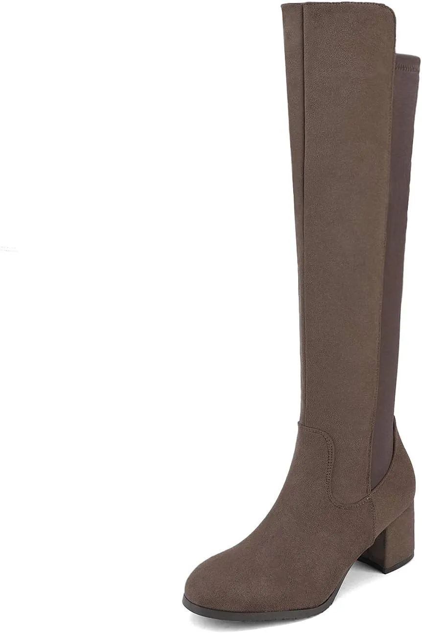 DREAM PAIRS Women's Knee High Stretchy Fashion Boots