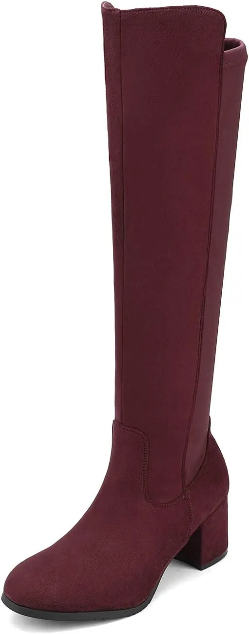 DREAM PAIRS Women's Knee High Stretchy Fashion Boots
