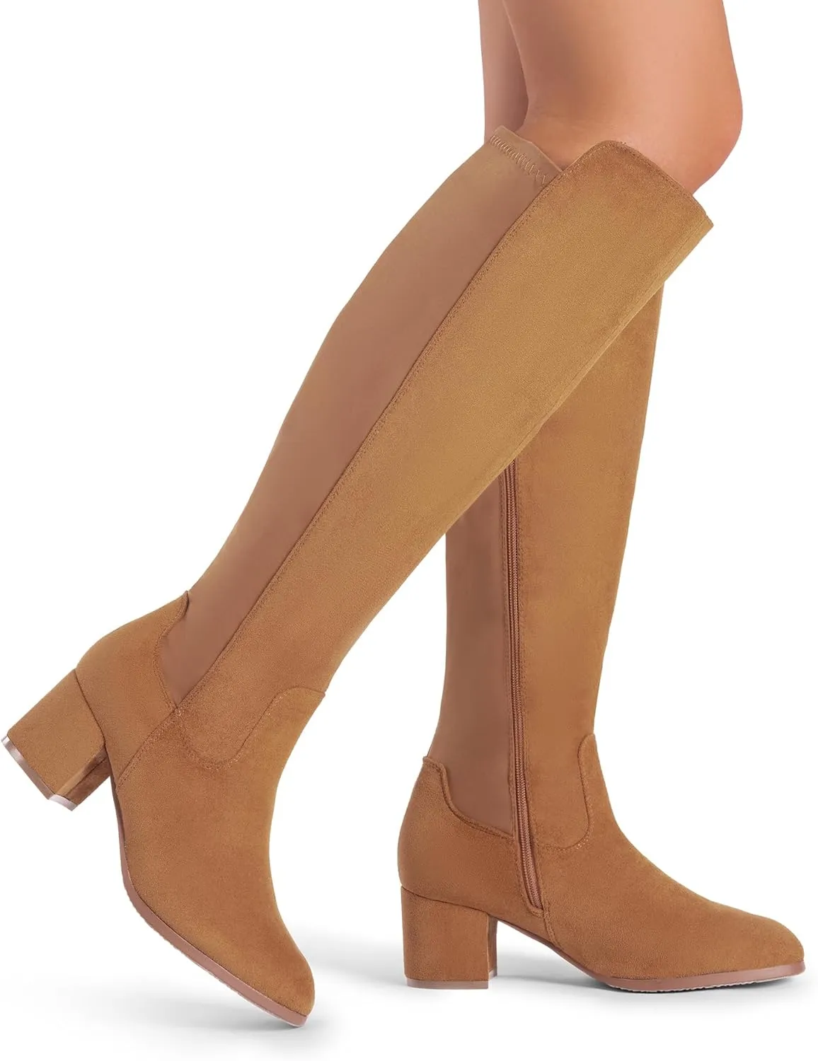 DREAM PAIRS Women's Knee High Stretchy Fashion Boots