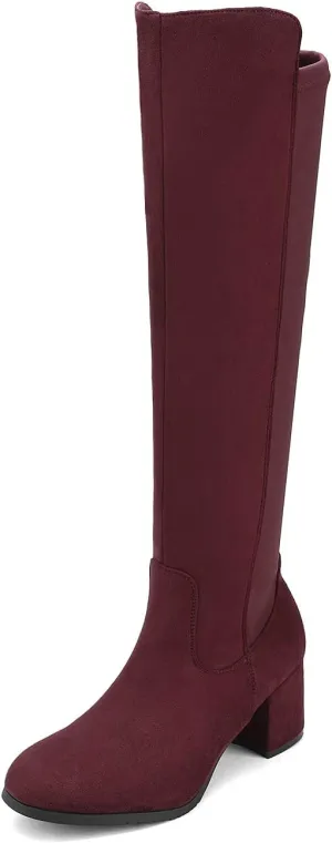 DREAM PAIRS Women's Knee High Stretchy Fashion Boots