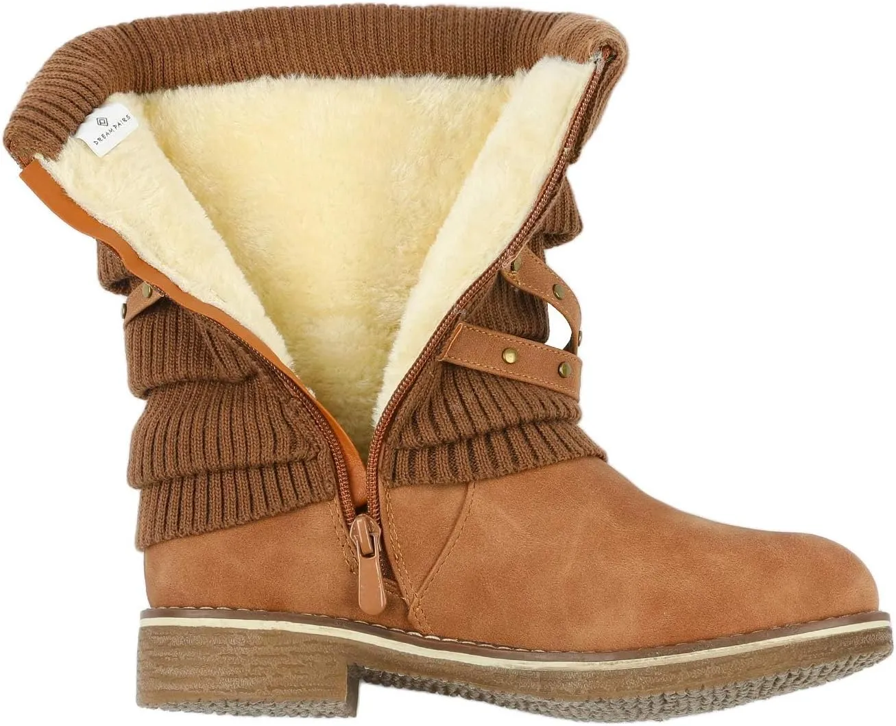 DREAM PAIRS Women's Mid Calf Fashion Winter Snow Boots