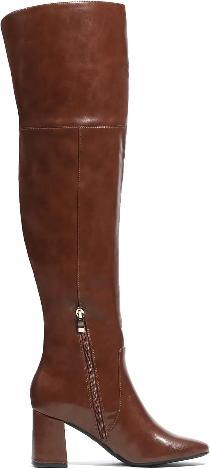 DREAM PAIRS Women’s Thigh High Over the Knee Fashion Chunky Heel Long Boots